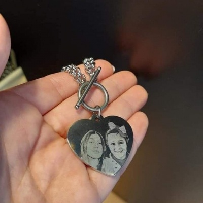 Colar com foto gravação