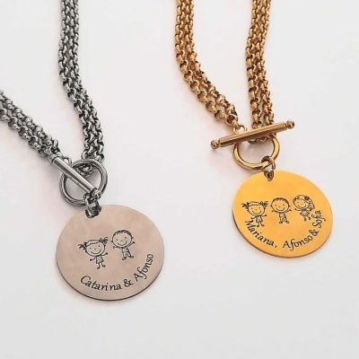 Colar com crianças + nomes