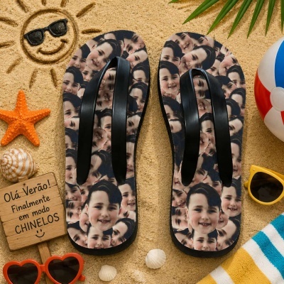 Chinelos personalizados com foto