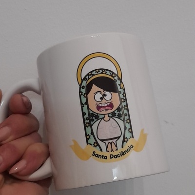 Caneca " Santa Paciência ".