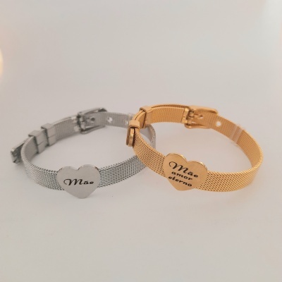 Pulseira bracelete coração