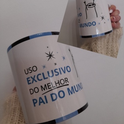 Caneca " Uso exclusivo do melhor Pai do mundo ",
