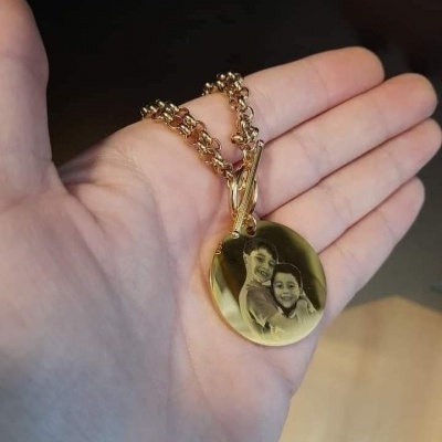 Colar com foto gravação