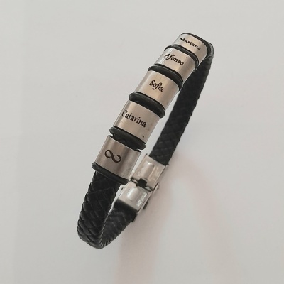 Pulseira elos prateada