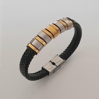 Pulseira elos com dourado