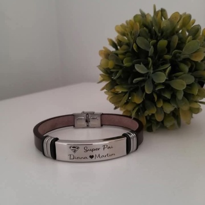 Pulseira lisa castanha