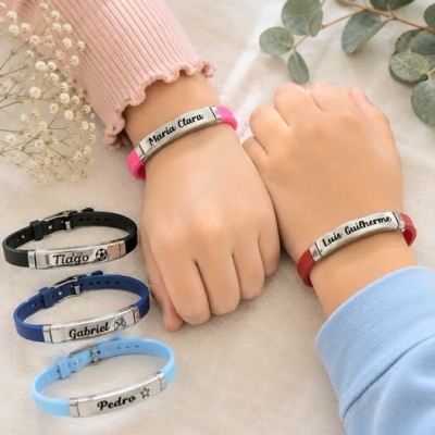 Pulseira silicone ( criança e adulto )