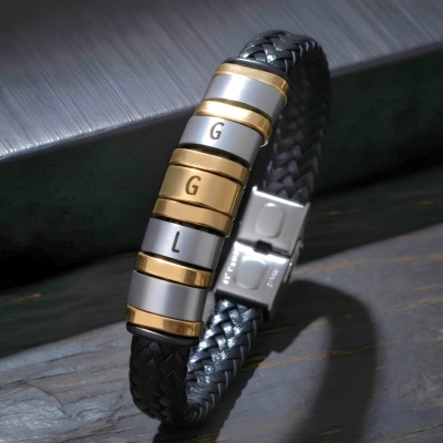 Pulseira elos com dourado