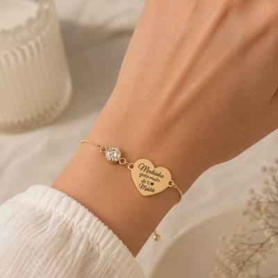Pulseira ajustável com brilhante