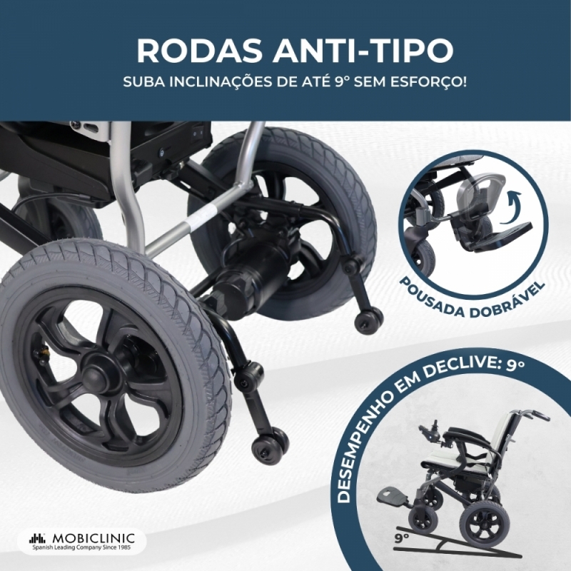Cadeira de rodas elétrica dobrável apenas 21 Kg Cadeira de rodas elétrica dobrável apenas 21 Kg