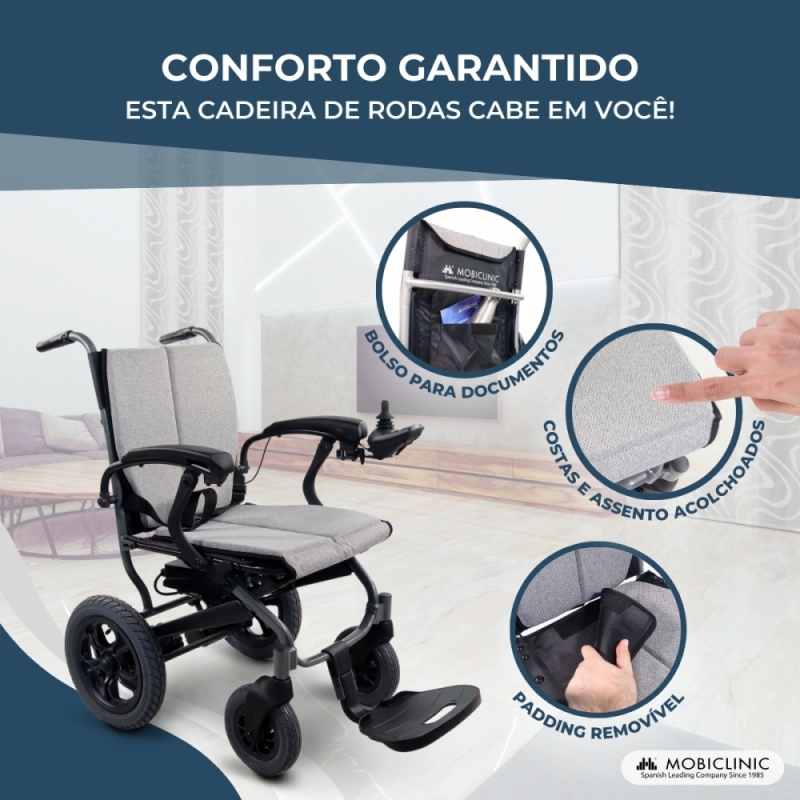 Cadeira de rodas elétrica dobrável apenas 21 Kg Cadeira de rodas elétrica dobrável apenas 21 Kg