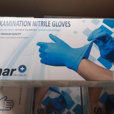 Luvas nitrilo,  lote de 10 caixas de 100 unidades