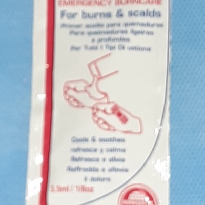 Saqueta de hidrogel para queimaduras