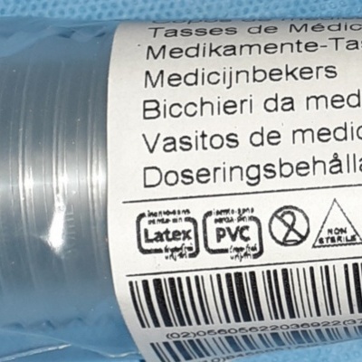 Copos medicação translúcido