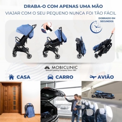 Carrinho de bebé compacto dobrável