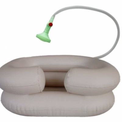 Lavatório de cabeça, insuflável