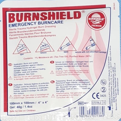 Compressa esterilizada para queimaduras