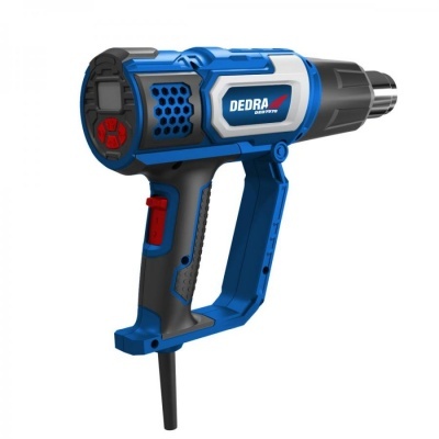 Pistola de calor 2000 W com visor LCD, 4 bicos, estojo com acessórios, DED7978