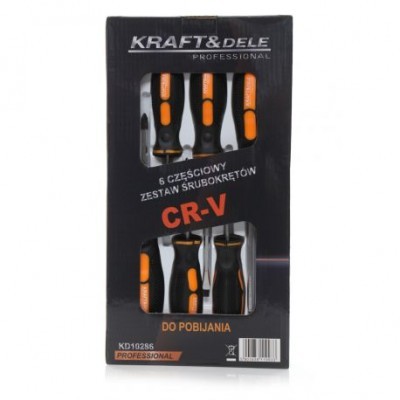 CONJUNTO CHAVES DE FENDAS  C/BATENTE 6 ELEMENTOS KD10286