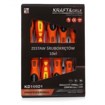 CONJUNTO CHAVES DE FENDAS 10 ELEMENTOS KD10901