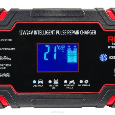 CARREGADOR DE BATERIA 12V/24V 8A Carregador RTPM0079