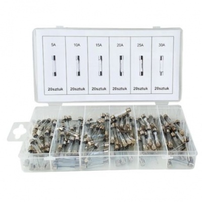 Fusíveis de vidro 120pcs. 5-30A KD1302