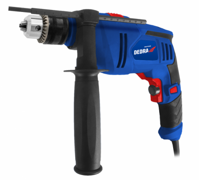 Berbequim de impacto 700 W, 0-2300 rpm, mandril de chave de 13 mm, DED7958K