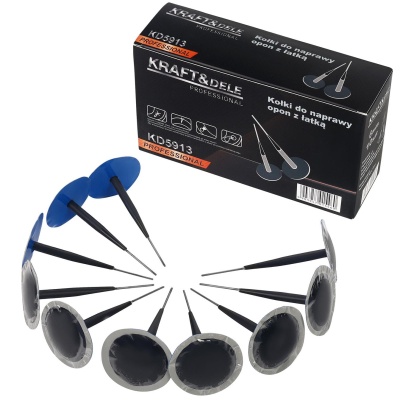 Pinos de reparo de pneus com remendo de 6 mm, 10 unidades KD5913