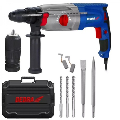 Martelo de impacto SDS+  1050W, 0-980r/min, 3 funções, maleta, QC, DED7852QC