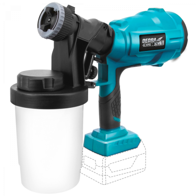 Pulverizador de tinta spray a bateria 900ml S/Bateria/Carregador DED7057