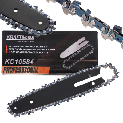 Barra guia e corrente para motosserra de 6" KD10584