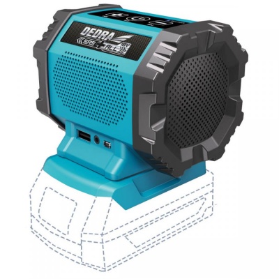 Alto-falante sem fio bluetooth 18V S/Bateria/Carregador DED7004