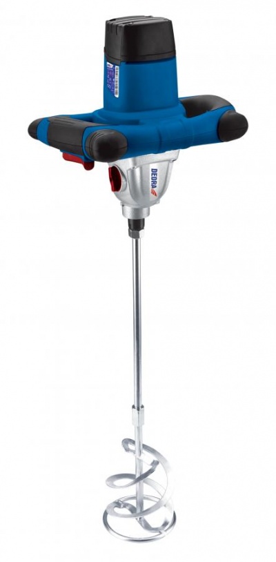 Misturador elétrico 1600W, 2 velocidades, 160mm, para argamassas, rebocos, colas, tintas e vernizes, DED7930