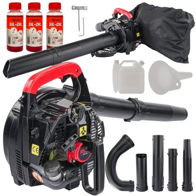 Aspirador de pó soprador a gasolina para folhas de jardim 3,5 HP + triturador RTODL0058