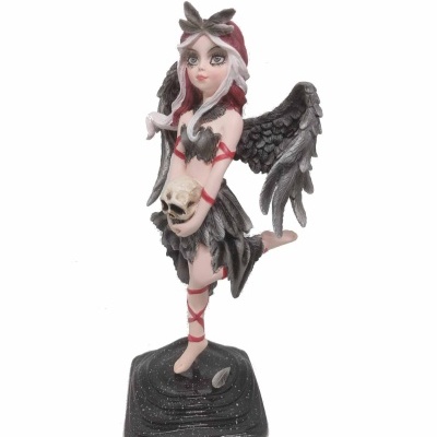 Anjo negro com caveira