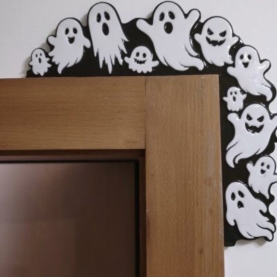 Halloween - Cantos decorativos para portas - fantasmas (com resina)