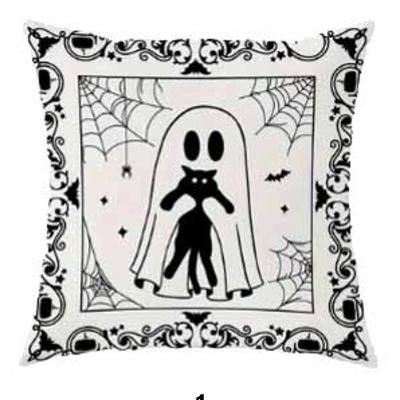 Capas de almofada fantasma e gato preto (unidade)
