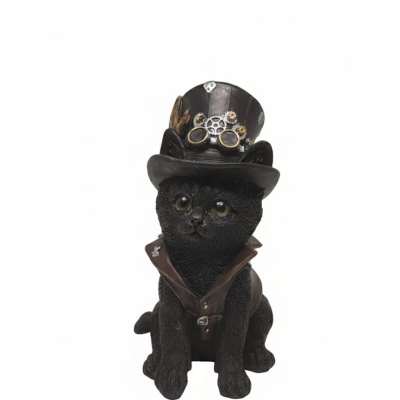 Gato preto Cogsmith, estilo Steampunk
