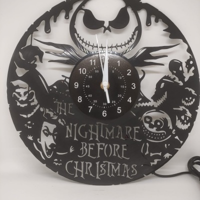 Relógio de parede em vinil - Nightmare Before Christmas