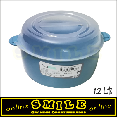 Caixa para Alimentos Redonda Azul - 1.2 Lts - Cocotte MM