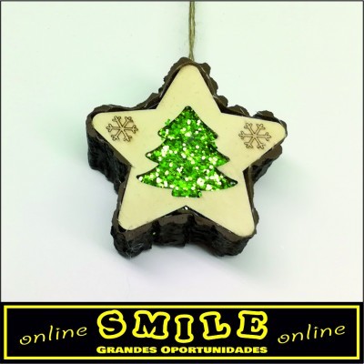 Estrela  de Natal  decorativa com Led