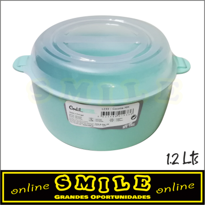 Caixa para Alimentos Redonda Verde Água - 1.2 Lts - Cocotte MM