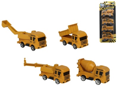Conjunto de 4 camiões de construção