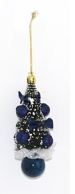 Árvore de Natal azul (12x5cm)