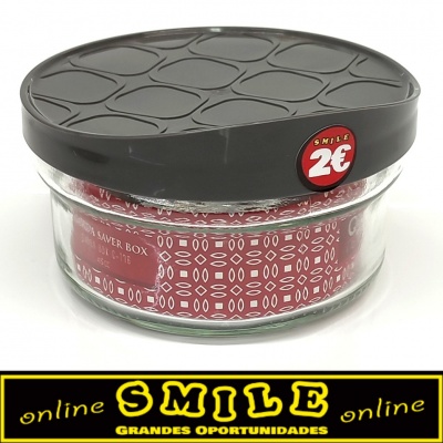 Taça em Vidro 415cc com Tampa Cinza