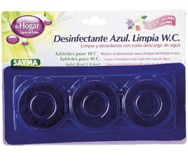 Pack de 3 pastilhas para wc aroma de jasmin