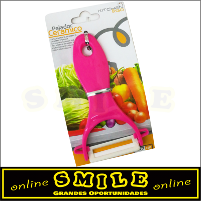 Pelador de legumes Cerâmico - Rosa