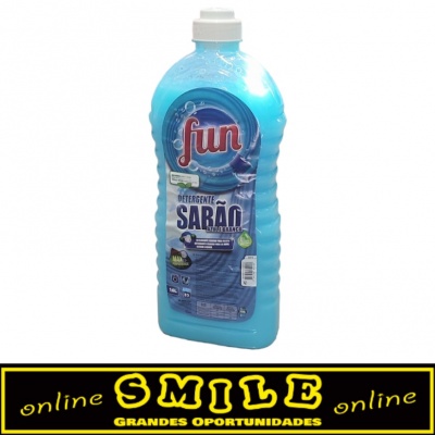 Detergente Líquido para Lavagem de Roupa Fun  Sabão Azul 1,6l