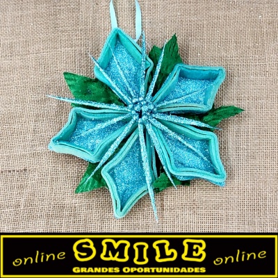 Flor de 5 Pétalas Verde Água