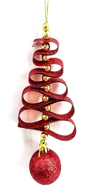 Árvore de pendurar, decorativa em vermelho